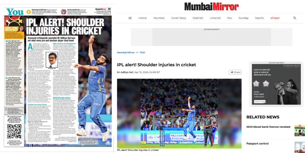 Dr Aditya Sai Featured On Mumbai Mirrir